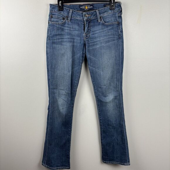 Lucky Brand Lola Boot Jeans Womens 2/26 Blue Medium Wash Denim Low Rise - Picture 2 of 16